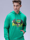 The Indian Garage Co Men Oversized Batman Printed Overhead Hooded Sweatshirt