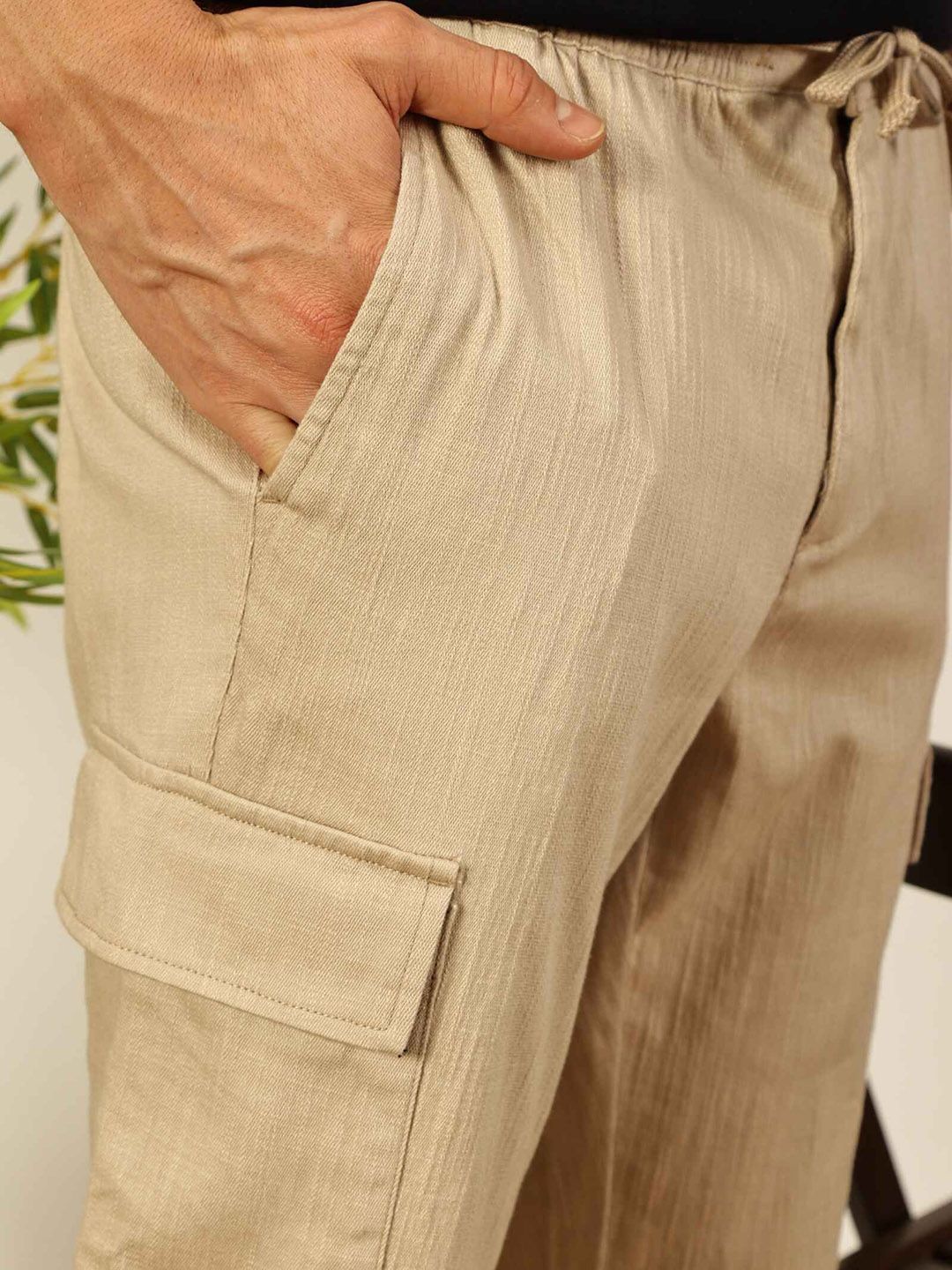 Thomas Scott Men Smart Straight Fit Cotton Trousers
