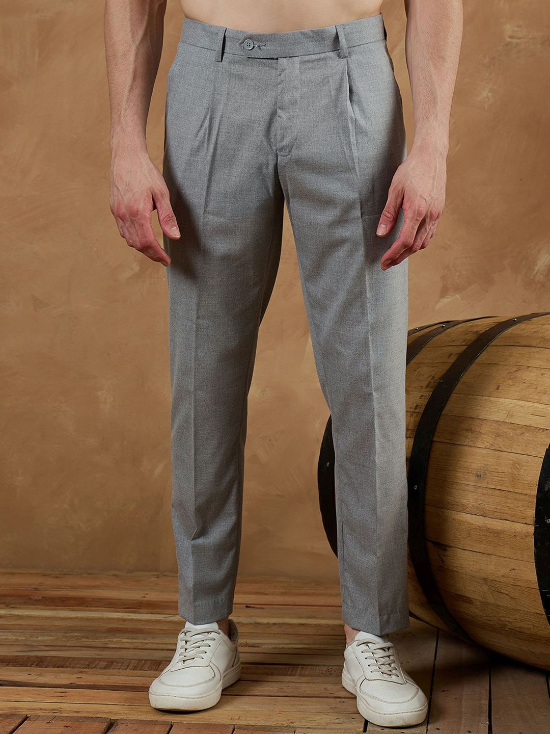 DENNISON Men Smart Tapered Fit Trousers
