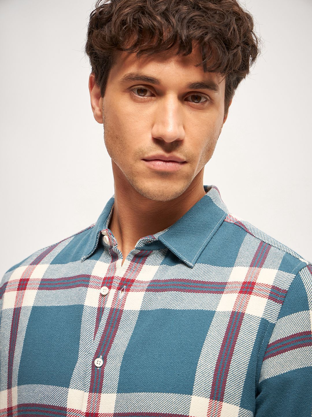 THE BEAR HOUSE Men Tartan Checks Opaque Slim Fit Casual Shirt