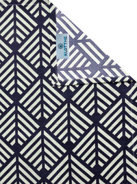 KLOTTHE Grey Geometric Fitted Double Bedsheet with 2 Pillow Covers