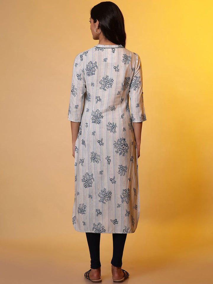AURELIA Women Floral Printed Thread Work Kurta