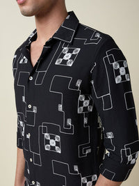 Thomas Scott Men Embroidered Regular Fit Casual Shirt