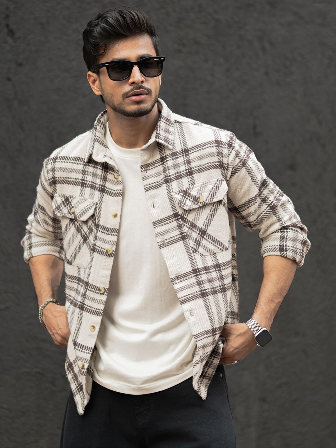 Powerlook Men Tartan Checked Regular Fit Casual Shirt