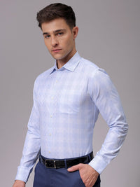 The Indian Garage Co. X Luxe Men Slim Fit Opaque Checked Formal Shirt