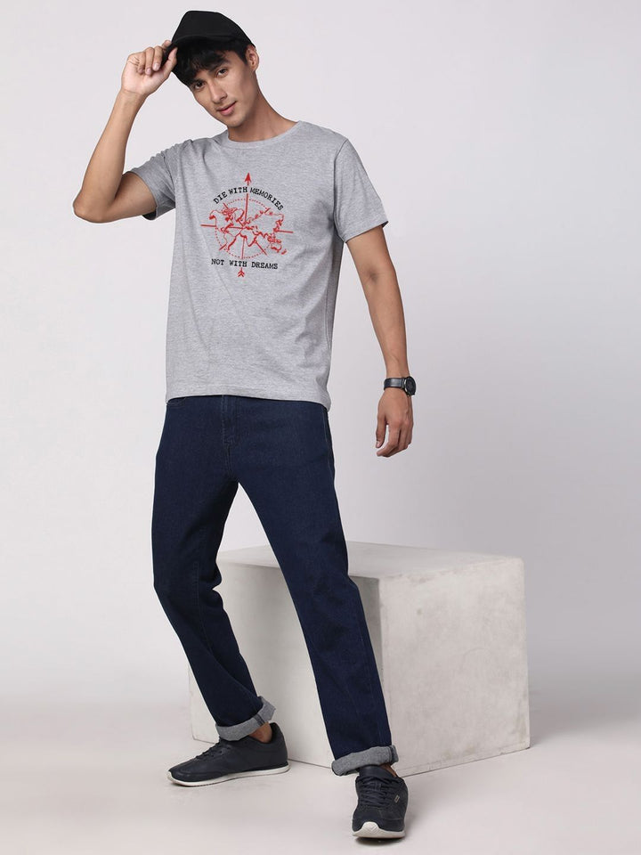 ADRO  Pack of 3 Printed Round Neck Cotton T-shirt