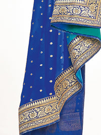 Saree mall Ombre Zari Silk Blend Sarees