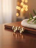 VOGUE PANASH Stainless Steel 18K Gold-Plated Quirky Studs