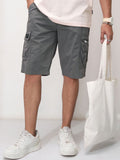 Highlander Men Regular Fit Mid-Rise Cotton Cargo Shorts