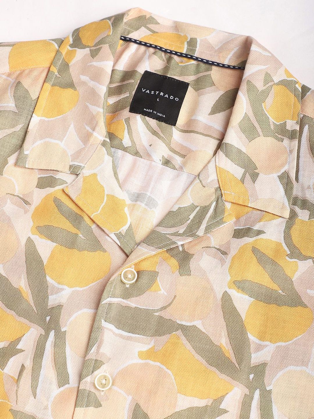 VASTRADO Men Classic Floral Opaque Printed Pure Cotton Casual Shirt