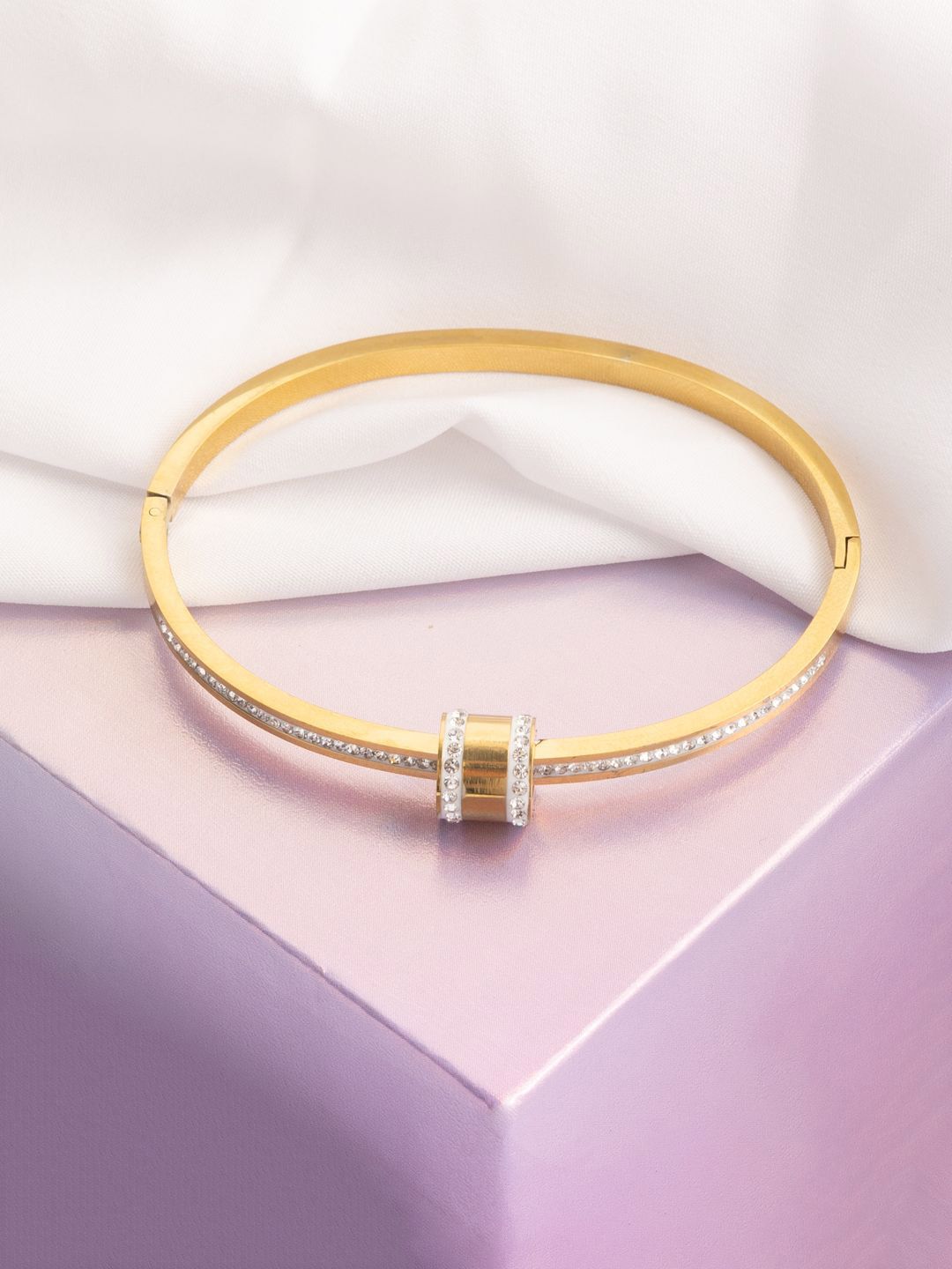 VOGUE PANASH Wanita Brass Gold-plated Bangle-Style Bracelet