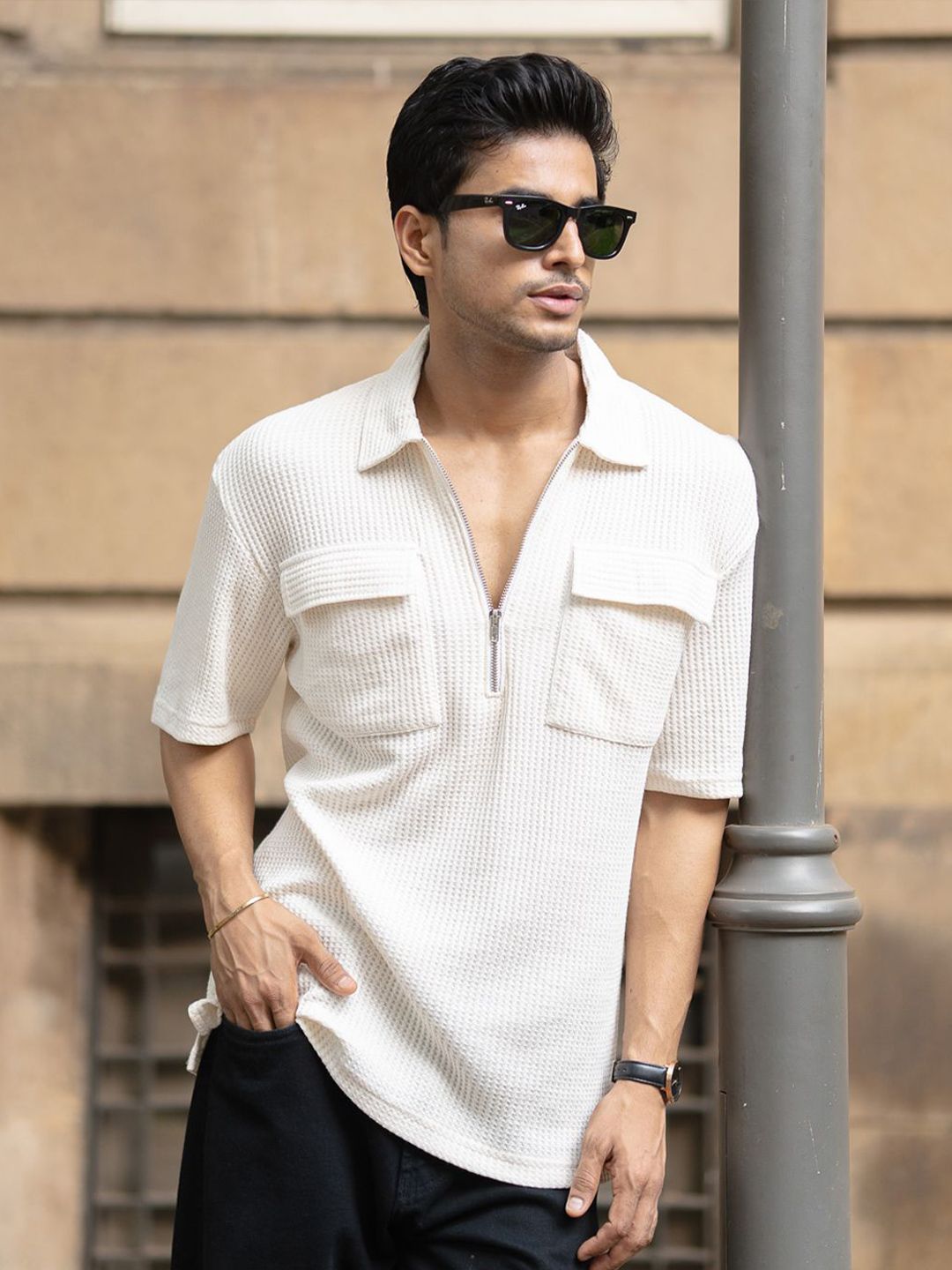 Powerlook Diri Reka Bentuk Polo Drop-Shoulder T-Shirt T-Shirt