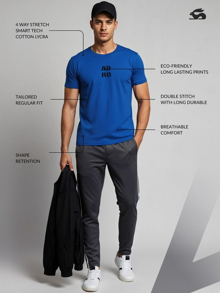 ADRO Men Typography Printed T-shirt