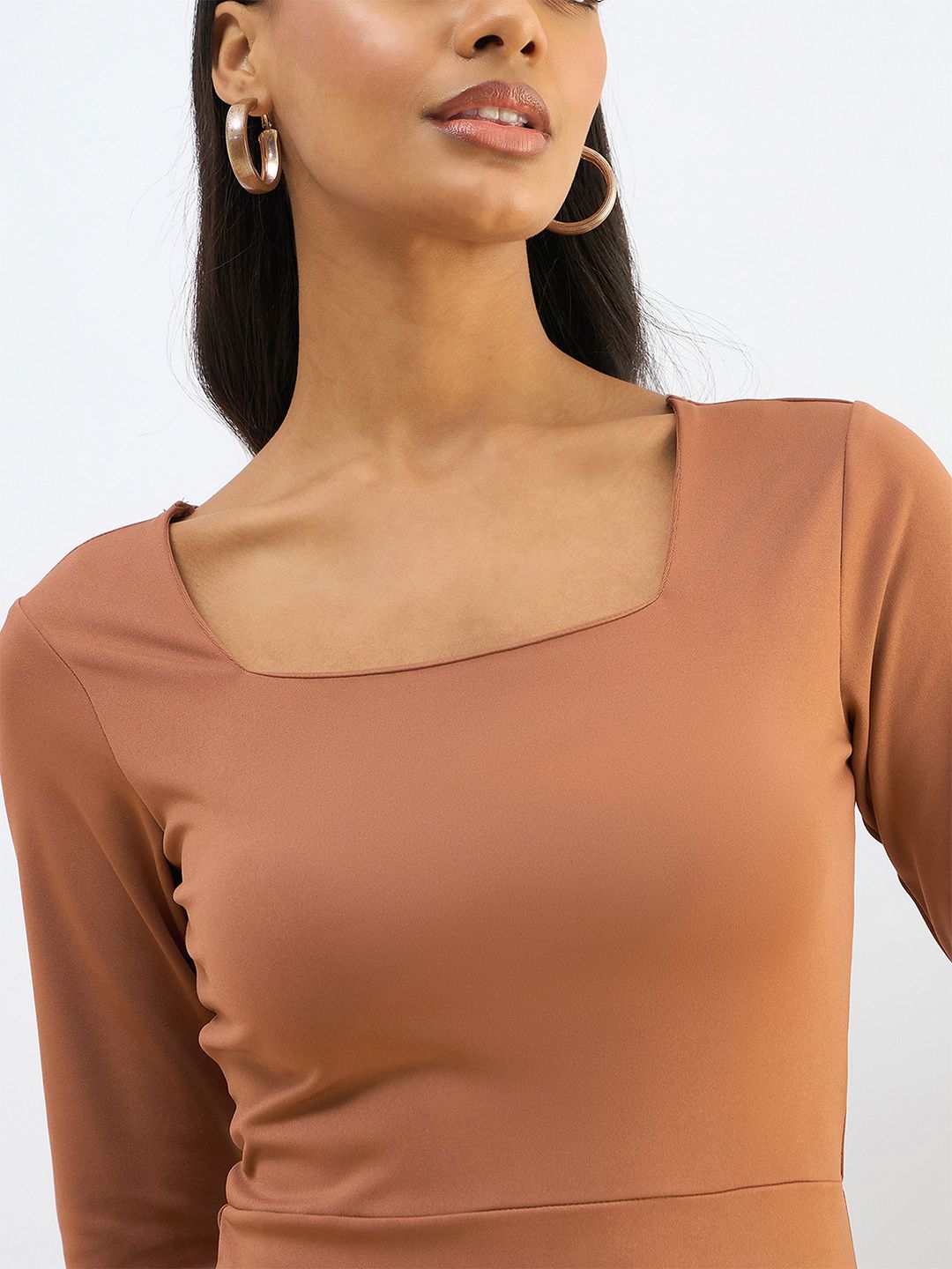 SASSAFRAS BASICS Bodycon Midi Dress