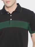 ADRO Men Colourblocked Polo Collar T-shirt