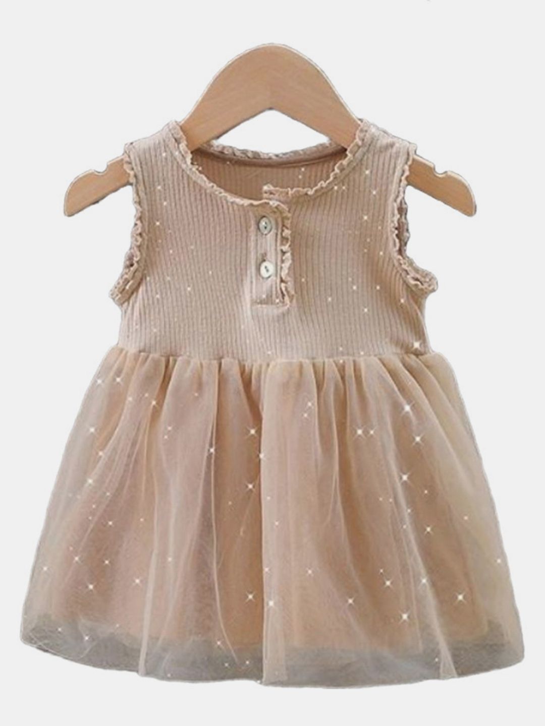 YK Girls Embellished Fit & Flare Dress