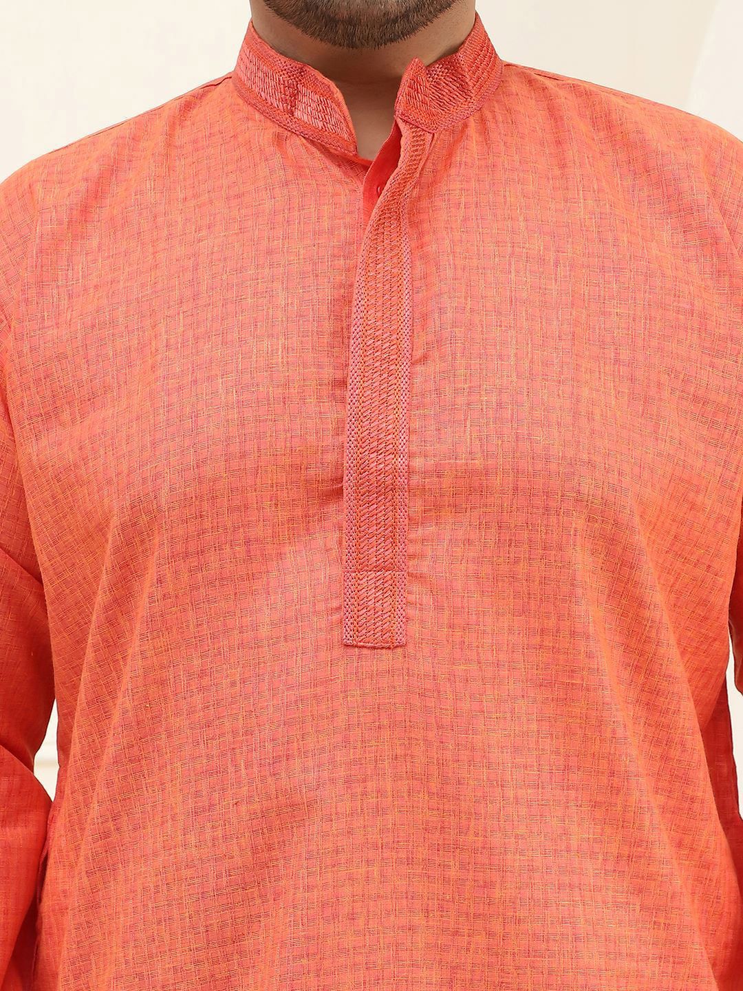 SOJANYA PLUS Plus Size Woven Design Pure Cotton Kurta with Pyjama
