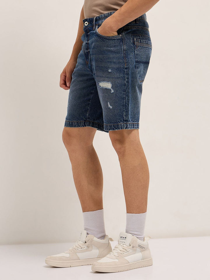 THE BEAR HOUSE Men Relaxed Fit Denim Short