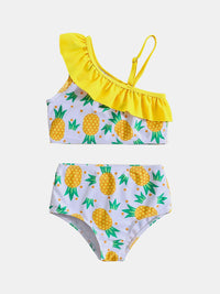YK Bayi Girls Dicetak Top & Briefs Swim Set