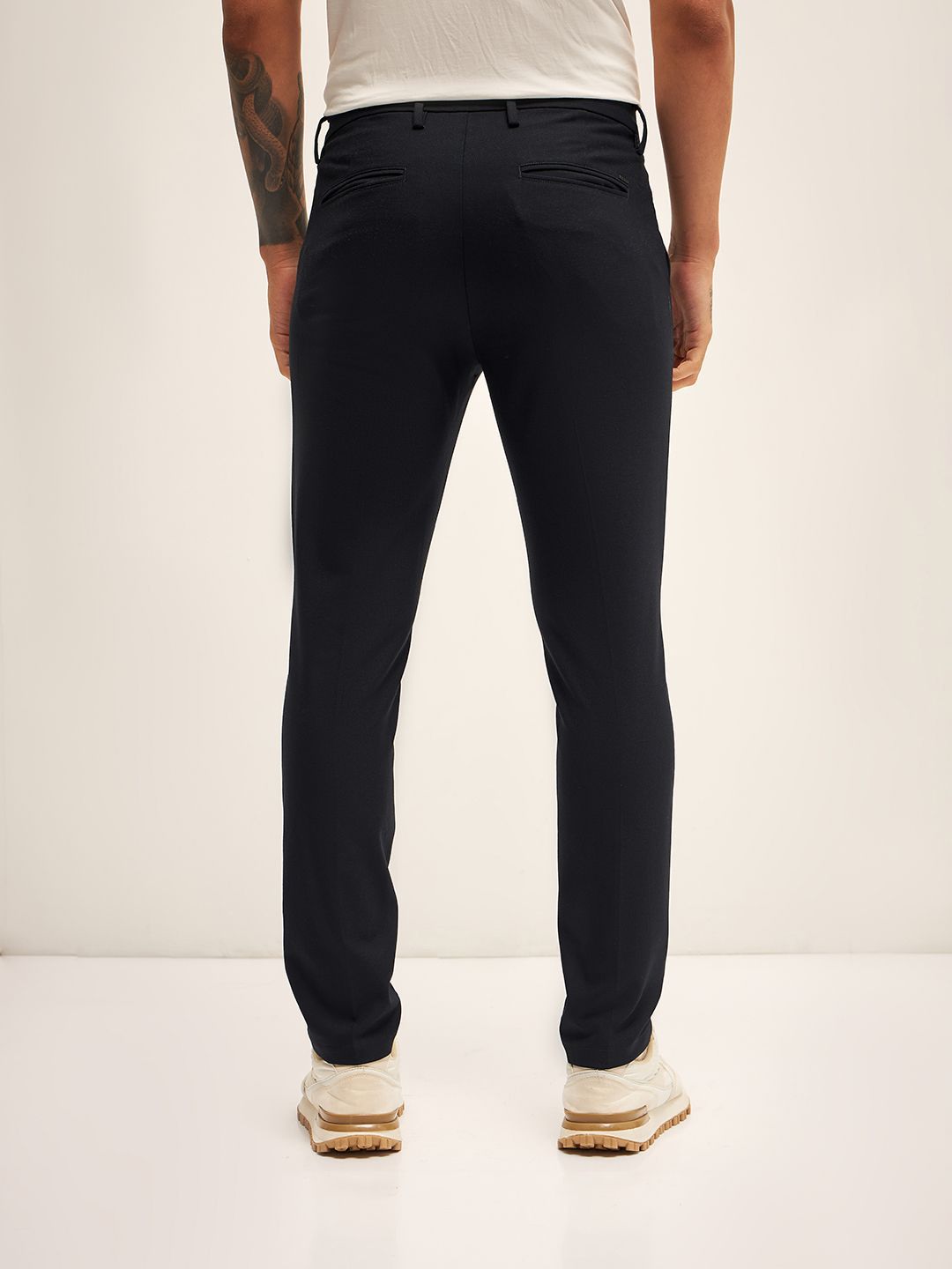 THE BEAR HOUSE Men Slim Fit Chinos Trousers