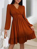 DressBerry V-Neck Fit and Flare Dress