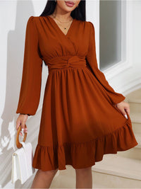 DressBerry V-Neck Fit and Flare Dress
