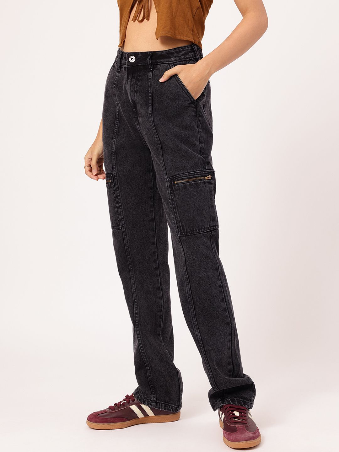 DressBerry Women Denim-Decked Diva Straight Fit Jeans