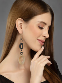 DressBerry Gold-Plated Contemporary Drop Earrings