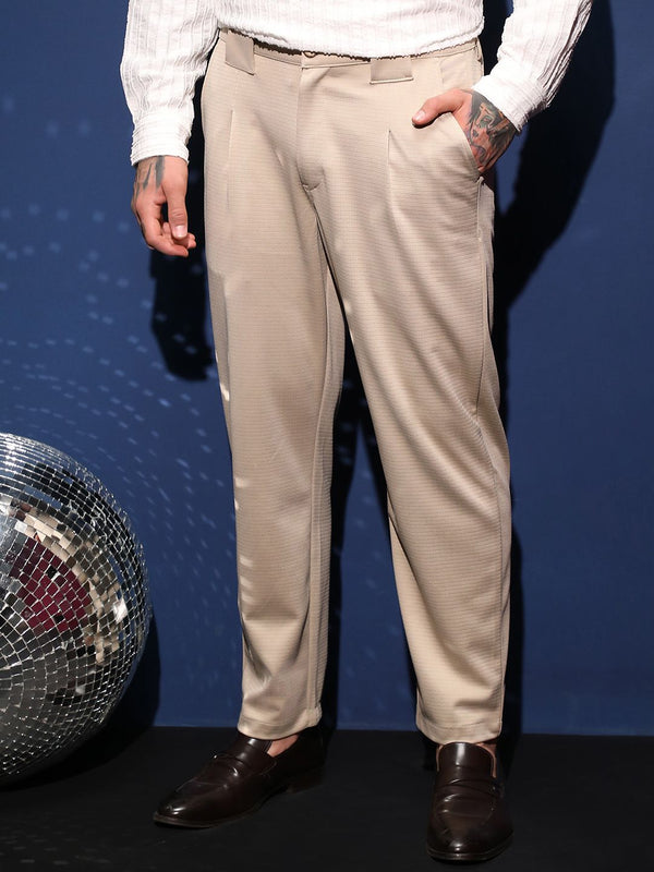 Campus Sutra Men Comfort Solid Chino Trousers