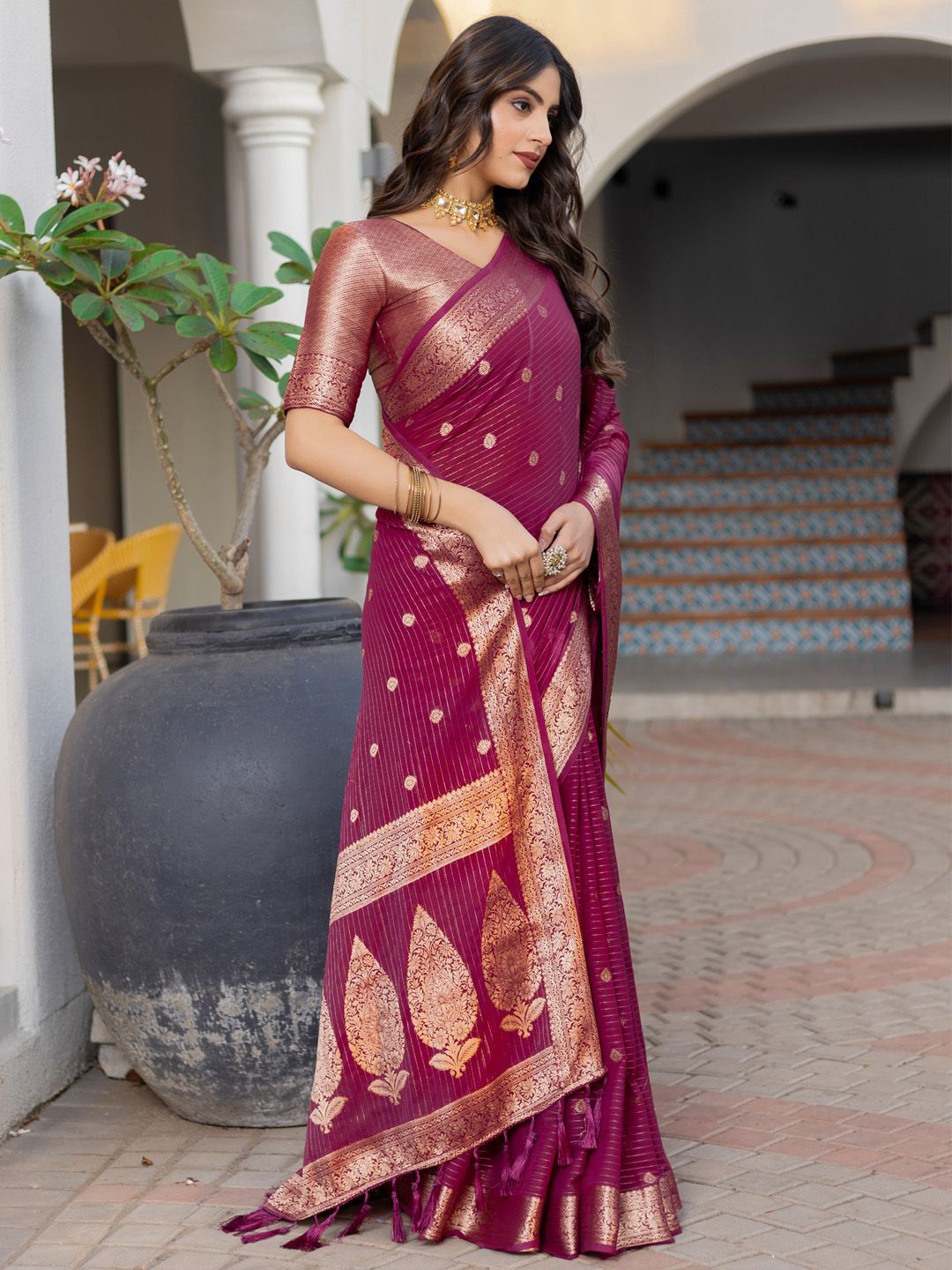 Saree mall Woven Design Zari Banarasi Sarees