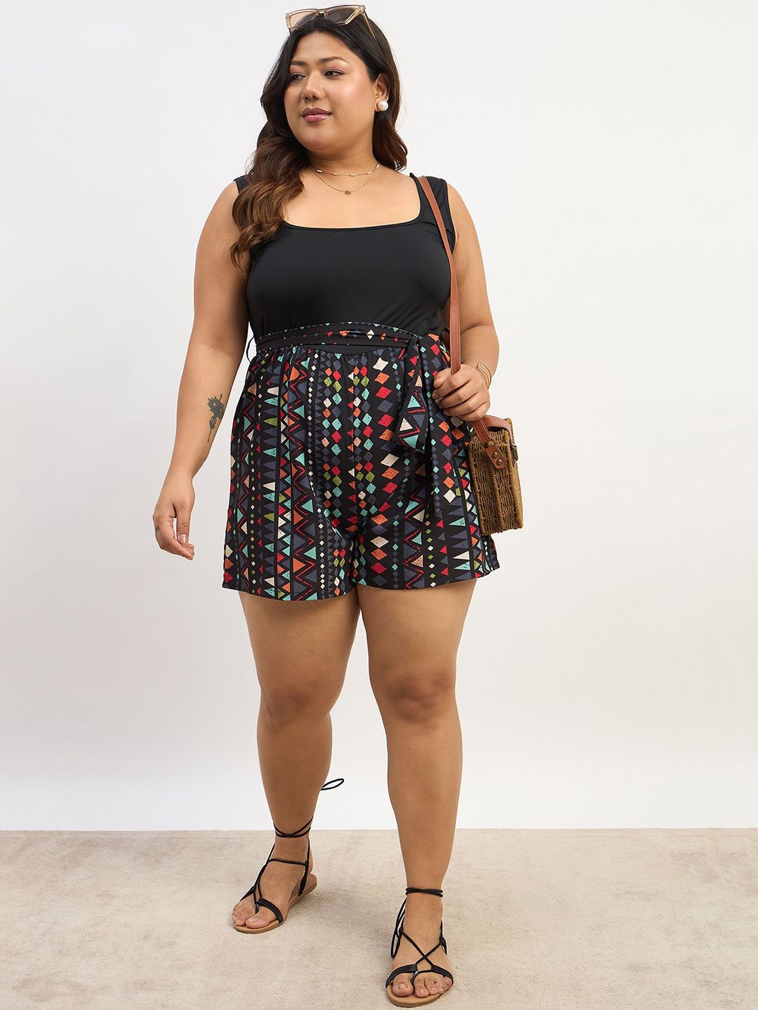 Berrylush Curve Printed Jumpsuit