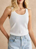 DressBerry Self Design Scoop Neck Top