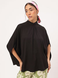 DressBerry Easy Embrace Tie-Up Detail Cape top
