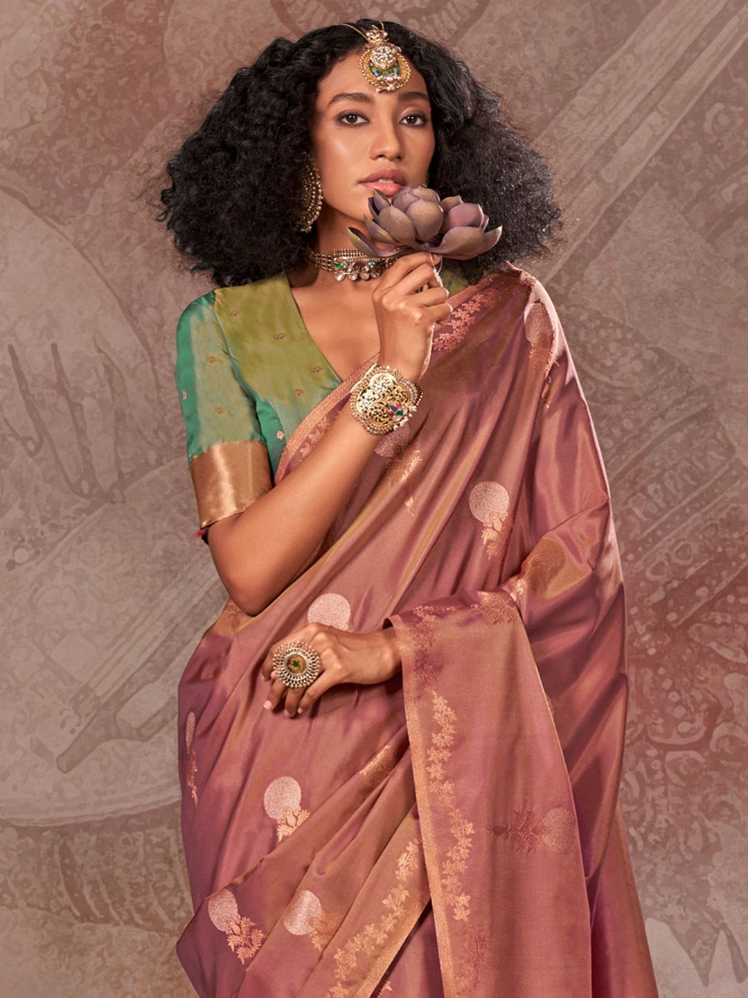Saree mall Ethnic Motifs Zari Pure Silk Jamdani Sarees