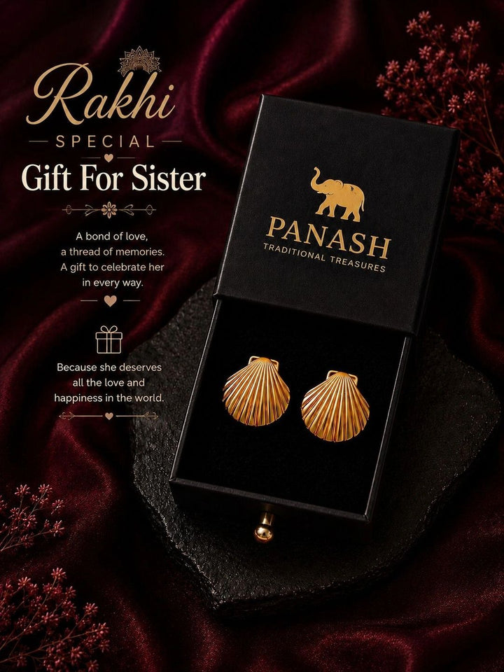 PANASH Gold-Plated Quirky Studs Earrings