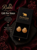 PANASH Gold-Plated Quirky Studs Earrings