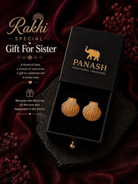 PANASH Gold-Plated Quirky Studs Earrings