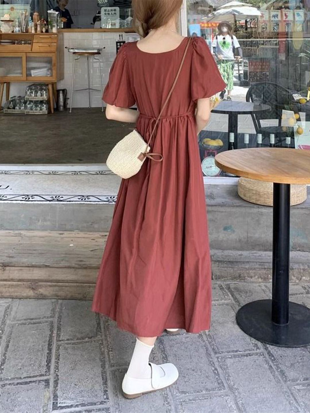 all about you Women Fit & Flare Ruched Maxi Dress