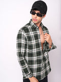 VASTRADO Men Classic Slim Fit Tartan Checked Spread Collar Cotton Casual Shirt