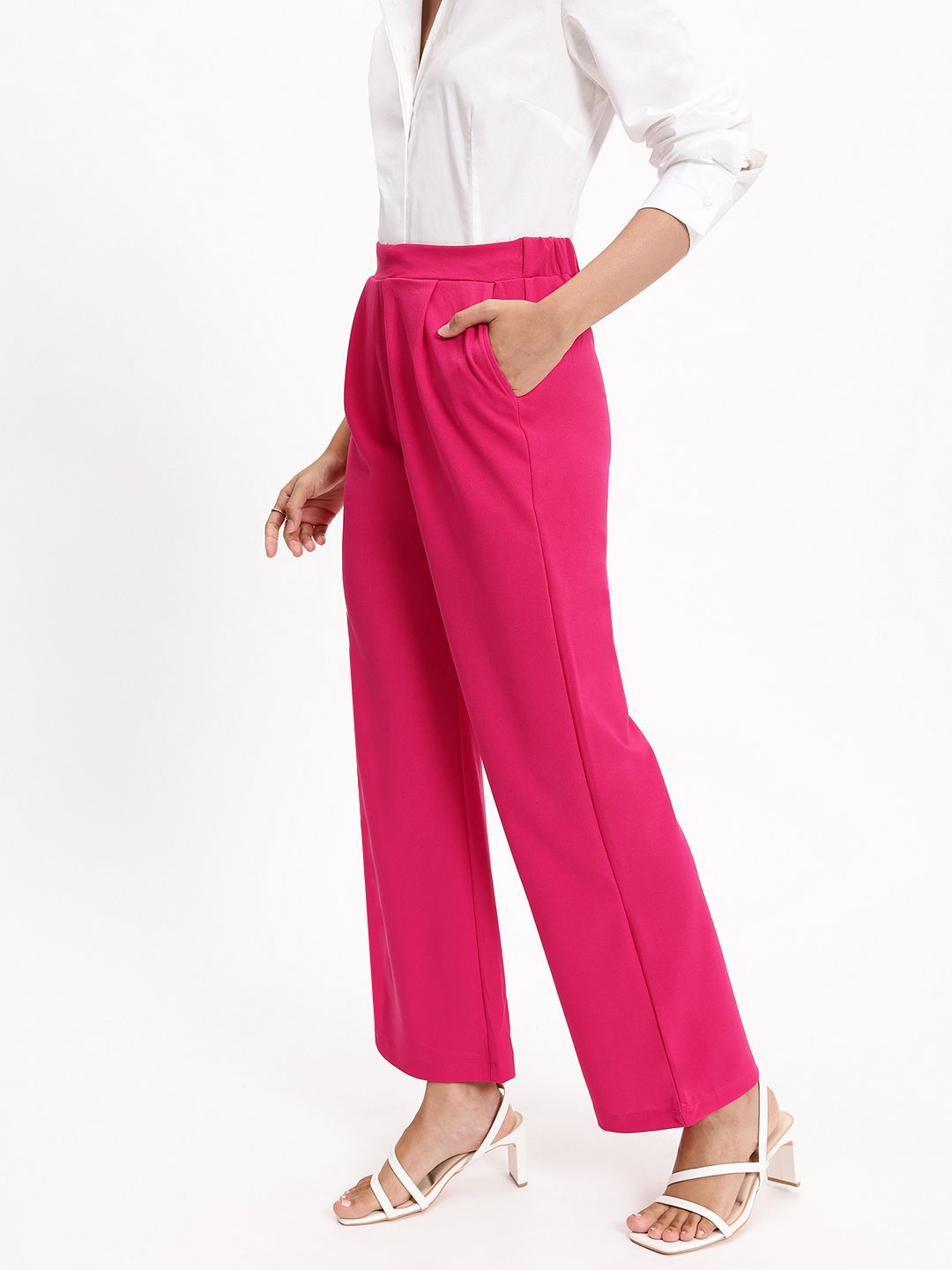 DressBerry Women Elevated Basics Flared Trouser