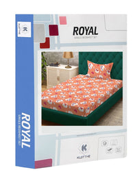 KLOTTHE Oren Kapas Tulen 400 TC Cadar Katil Single Dengan Sarung Bantal-225 x 150 cm