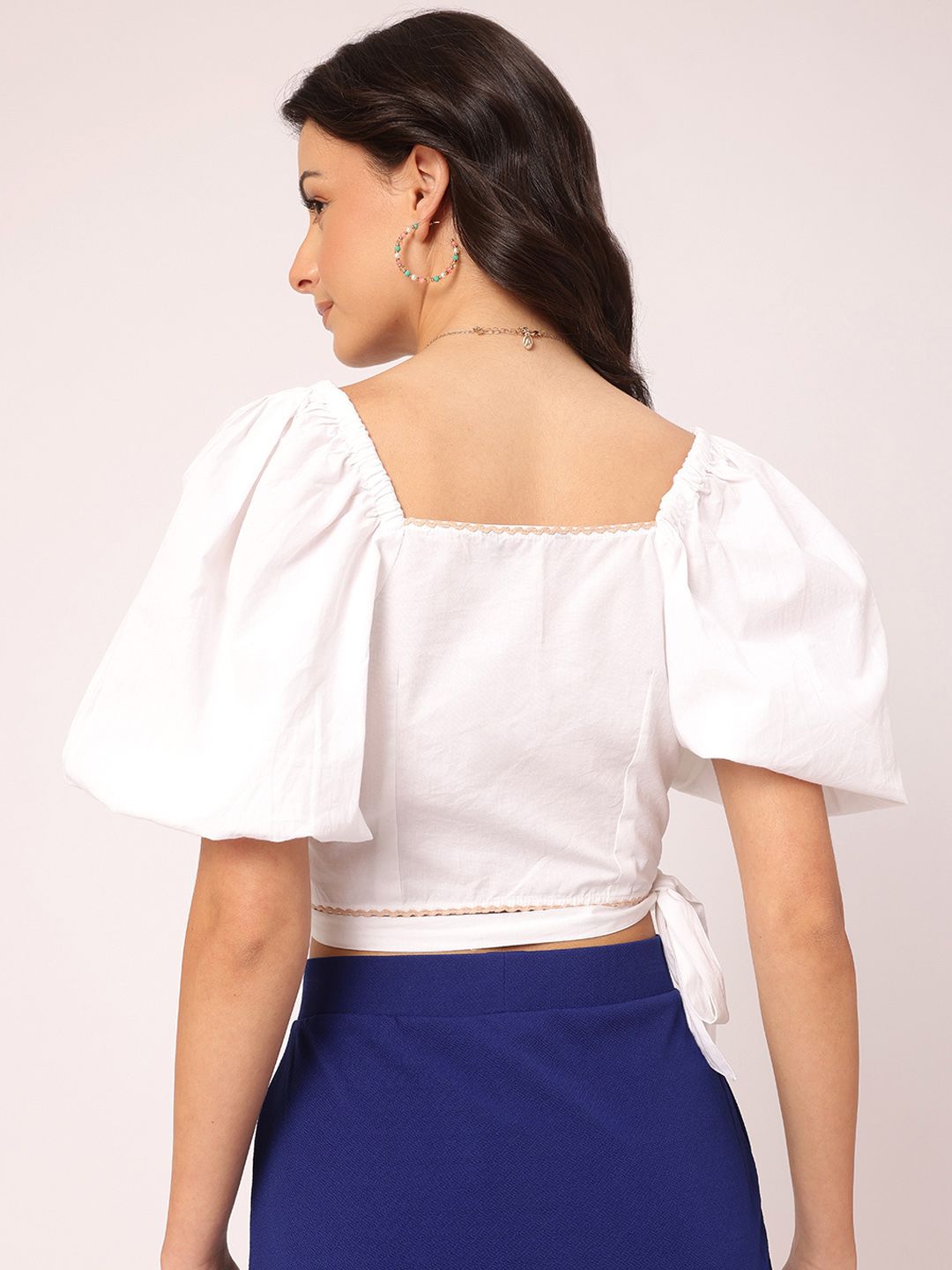 DressBerry Soft Essentials Plunge Neck Wrap Top
