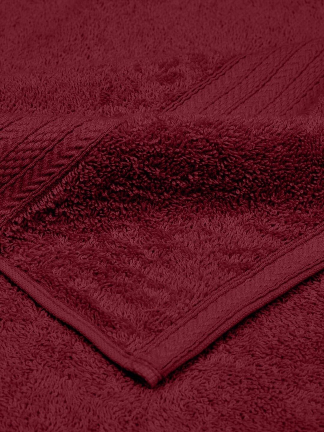 BOMBAY DYEING Tulip Maroon Pure Cotton 450 GSM Bath Towel