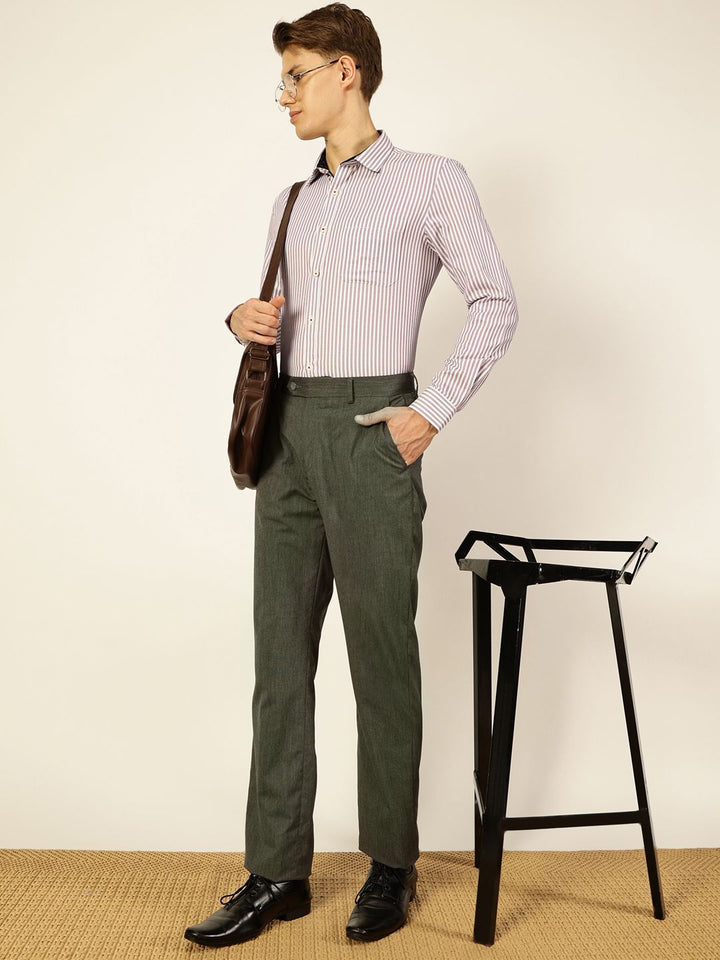 Thomas Scott Men Premium Opaque Striped Formal Shirt