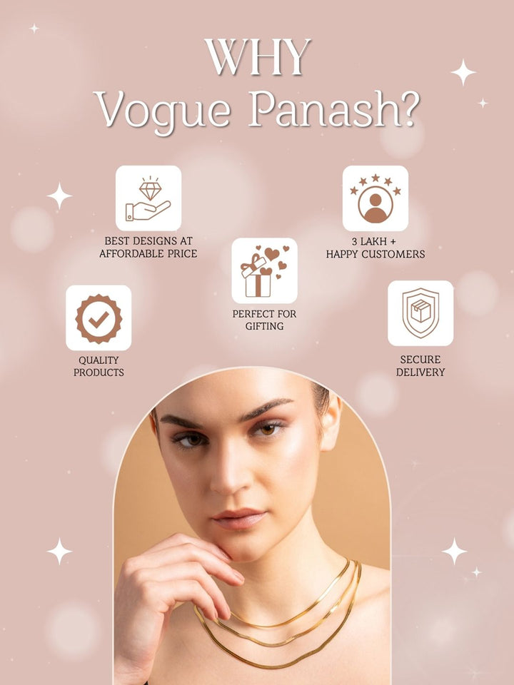 VOGUE PANASH Stainless Steel 18K Gold-Plated Contemporary Studs