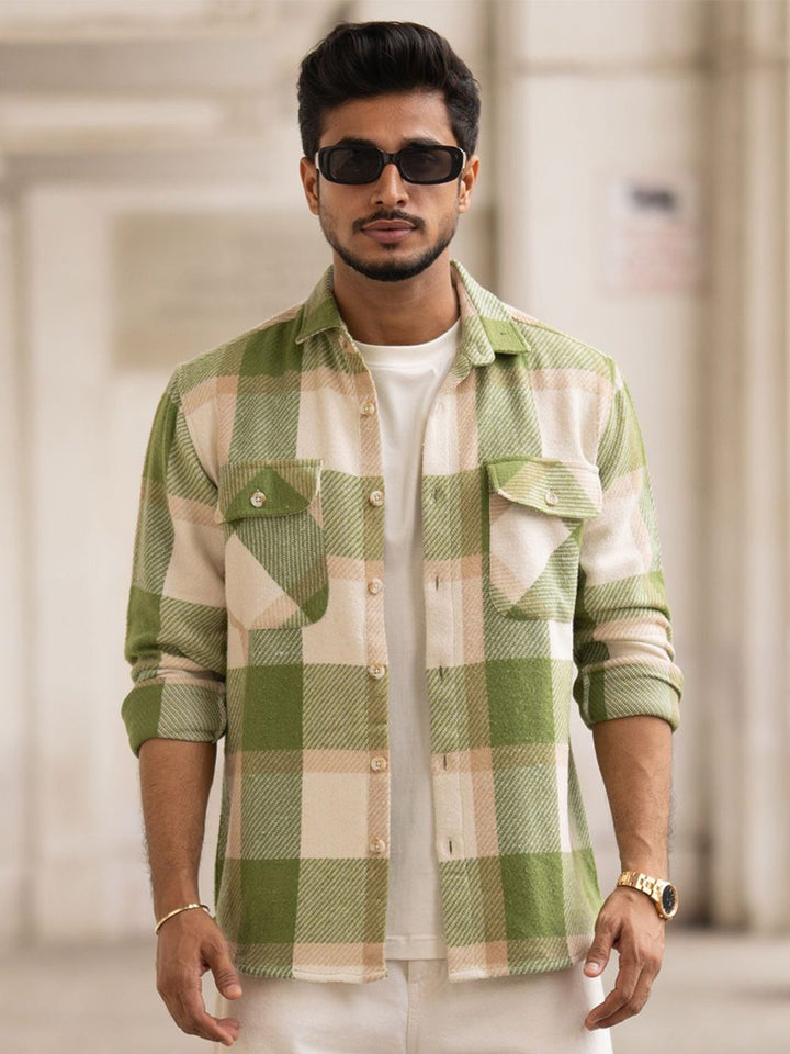 Powerlook Men Tartan Checks Opaque Checked Casual Shirt