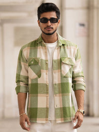 Powerlook Men Tartan Checks Opaque Checked Casual Shirt