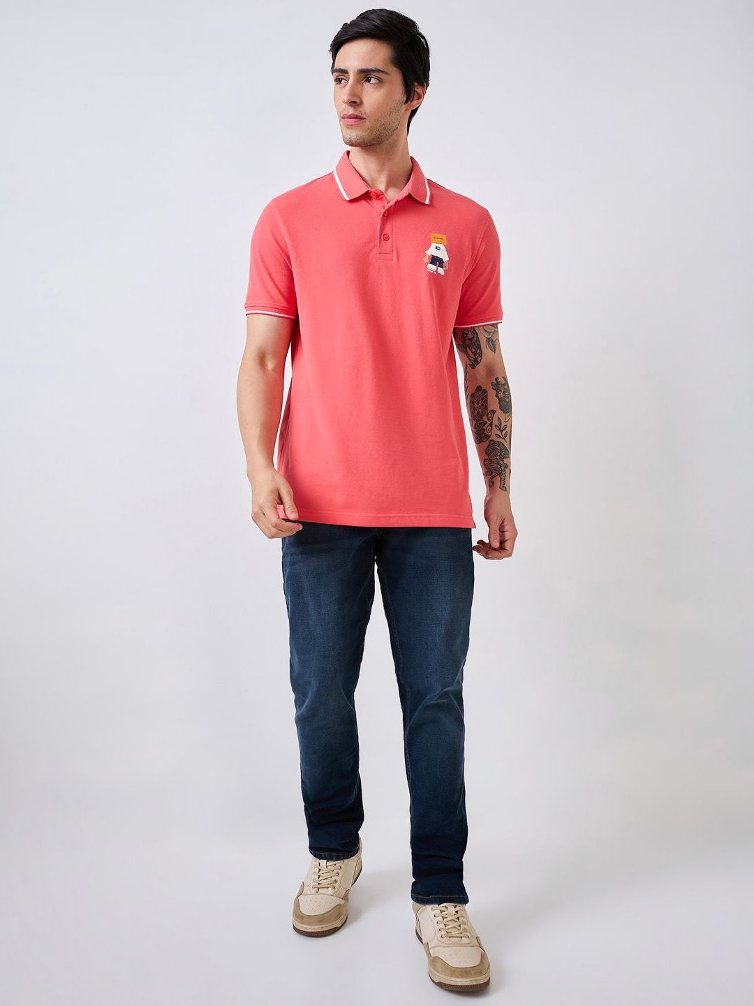 SPYKAR Men Graphic Printed Slim Fit Cotton T-shirt