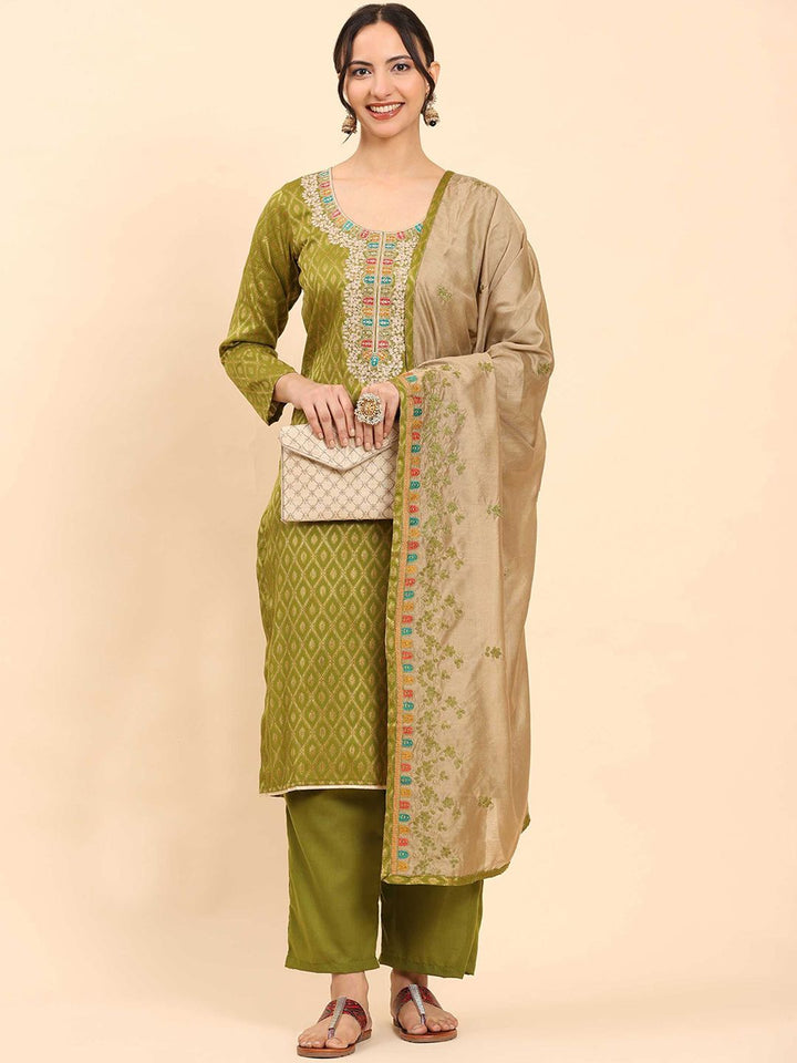 Kurta Kapas Tulen Biasa Wanita Mamicha dengan Palazzos & Dengan Dupatta
