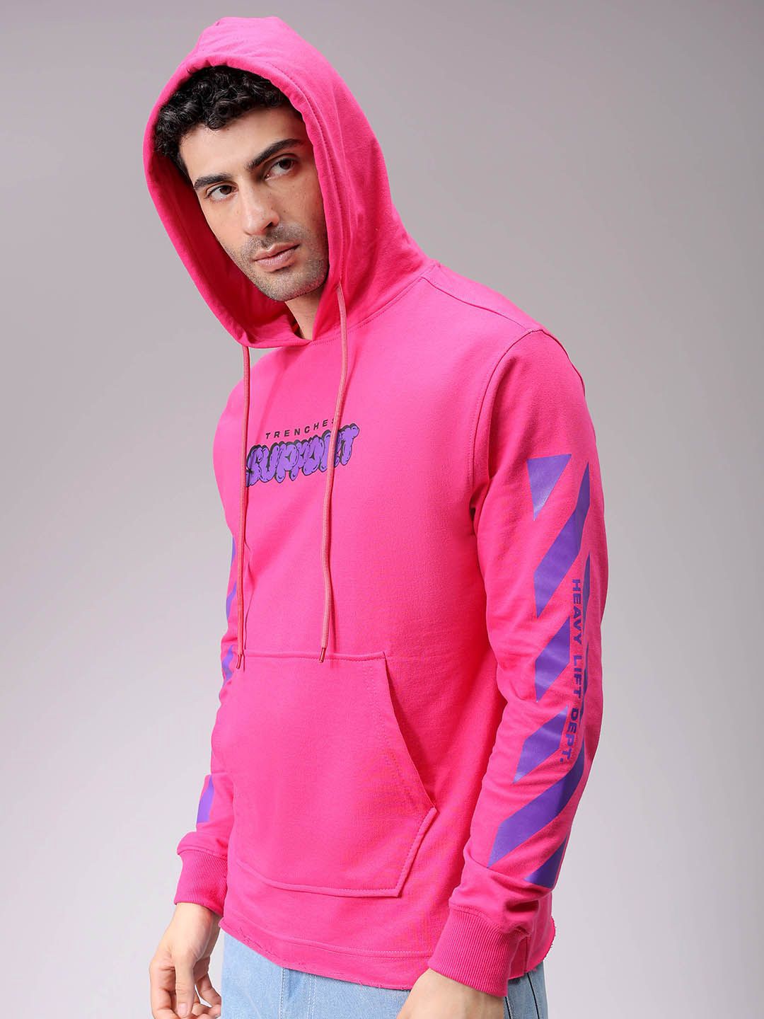 The Indian Garage Co Men Printed Hooded Sweatshirt